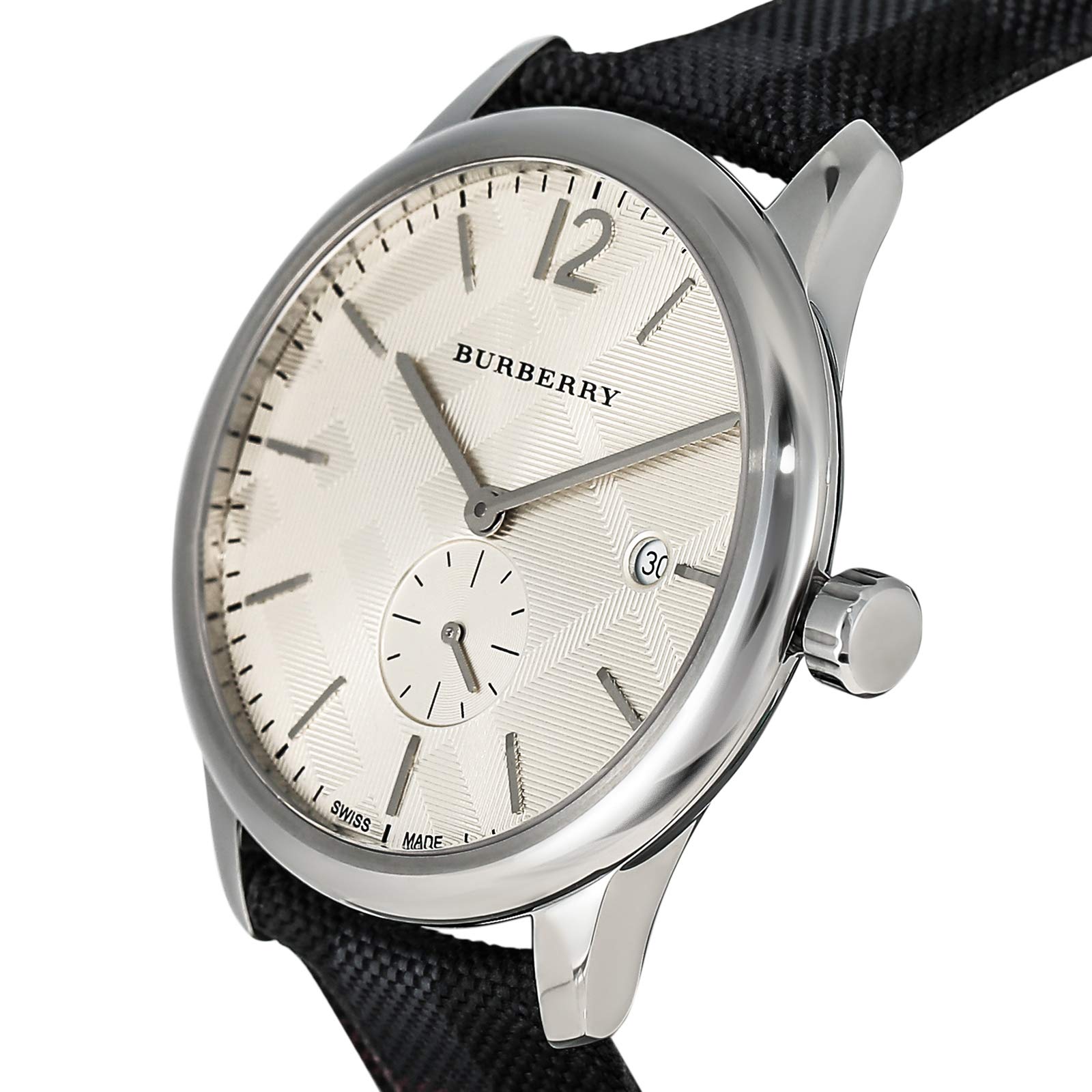  Shop Authentic Burberry Classic Round Cream Dial Black Leather Strap Watch for Men - BU10008 - Luxxuri