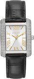  Shop Authentic Michael Kors Emery Three Hand Silver Dial Black Leather Strap Watch For Women - MK4696 - Luxxuri