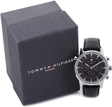  Shop Authentic Tommy Hilfiger Harrison Chronograph Black Dial Black Leather Strap Watch for Men - 1790875 - Luxxuri