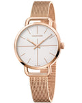  Shop Authentic Calvin Klein Even White Dial Rose Gold Mesh Bracelet Watch for Women - K7B23626 - Luxxuri