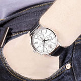  Shop Authentic Calvin Klein Post Minimal White Dial Black Leather Strap Watch for Men - K7627120 - Luxxuri