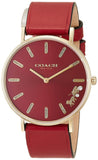 Coach Perry Red Dial Red Leather Strap Watch for Women - 14503852