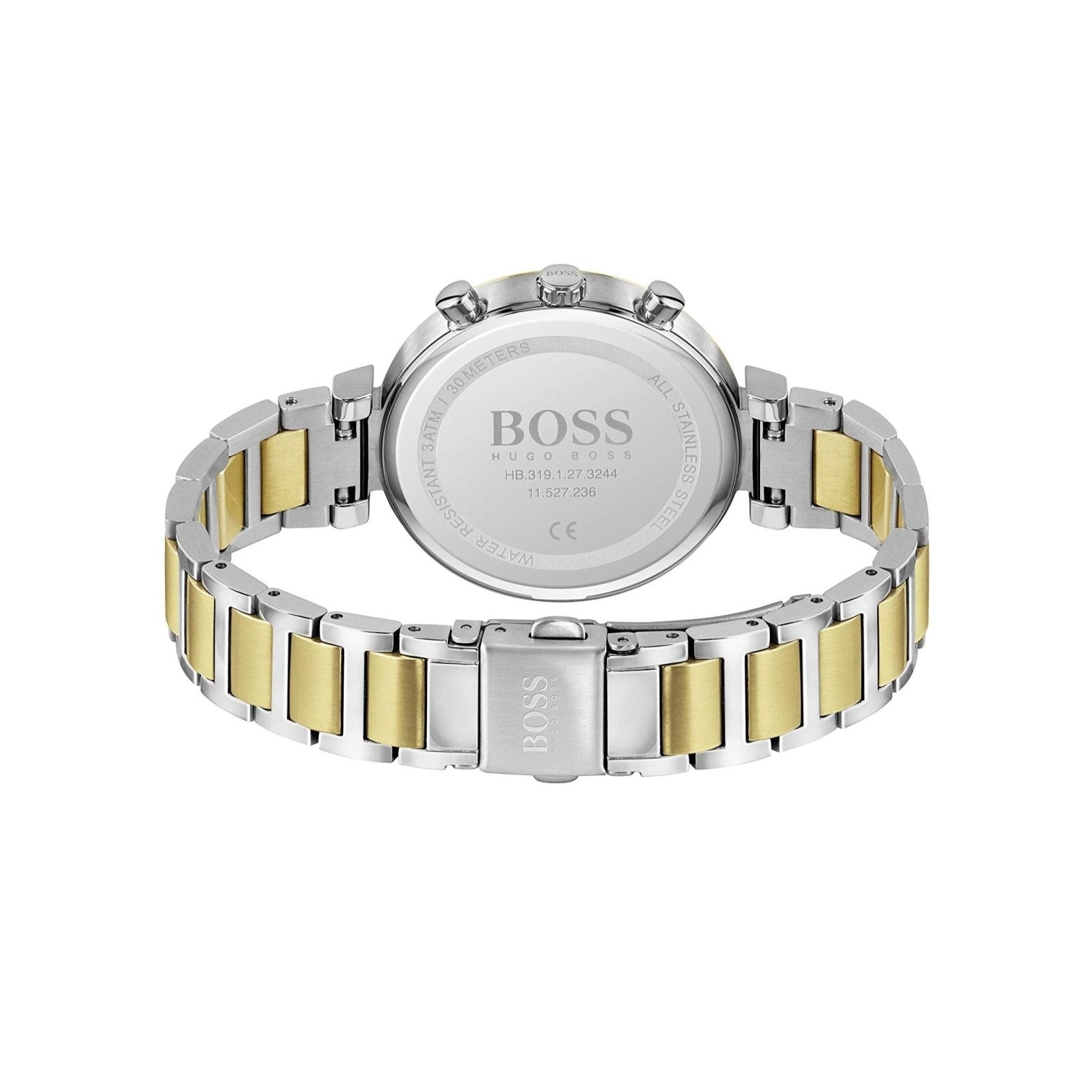 Shop Authentic Hugo Boss Flawless Silver Dial Two Tone Steel Strap Watch for Women - 1502550 - Luxxuri