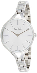  Shop Authentic Calvin Klein Graphic White Dial Silver Steel Strap Watch for Women - K7E23146 - Luxxuri