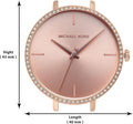  Shop Authentic Michael Kors Charley Three-Hand Analog Rose Gold Dial Rose Gold Steel Strap Watch for Women - MK4400 - Luxxuri