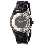  Shop Authentic Marc Jacobs Henry Transparent Black Dial Black Steel Strap Watch for Women - MBM3255 - Luxxuri