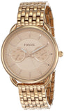  Shop Authentic Fossil Tailor Rose Gold Dial Rose Gold Stainless Steel Strap Watch for Women - ES3713 - Luxxuri