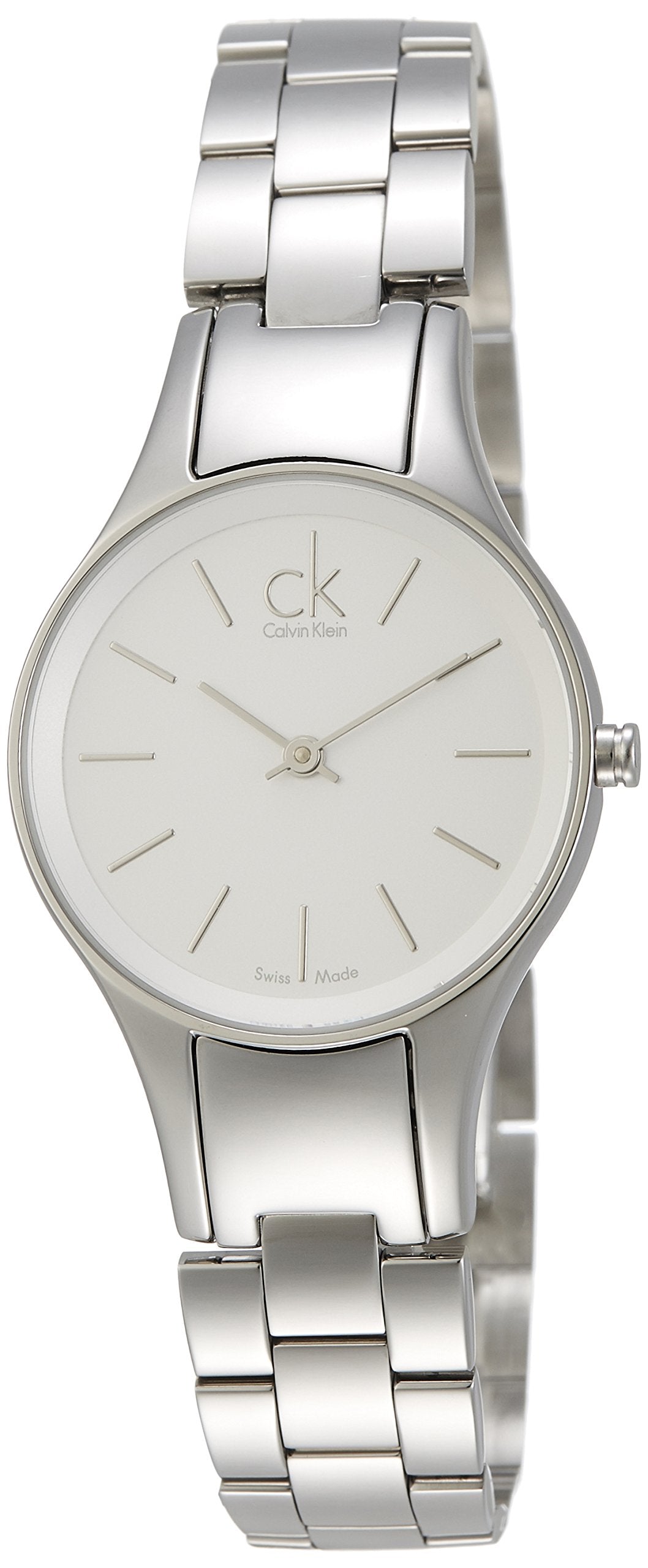  Shop Authentic Calvin Klein Simplicity White Dial Silver Steel Strap Watch for Women - K4323126 - Luxxuri