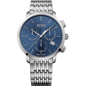  Shop Authentic Hugo Boss Associate Blue Dial Silver Steel Strap Watch for Men - 1513269 - Luxxuri