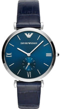  Shop Authentic Emporio Armani Gianni T Bar Quartz Blue Dial Blue Leather Strap Watch For Men - AR11300 - Luxxuri