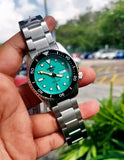  Shop Authentic Seiko 5 Sports SKX Midi Automatic Teal Dial Silver Steel Strap Watch For Men - SRPK33K1 - Luxxuri