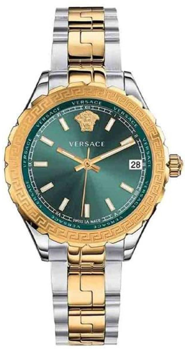  Shop Authentic Versace Hellenyium Green Dial Two Tone Steel Strap Watch for Women - V12050015 - Luxxuri