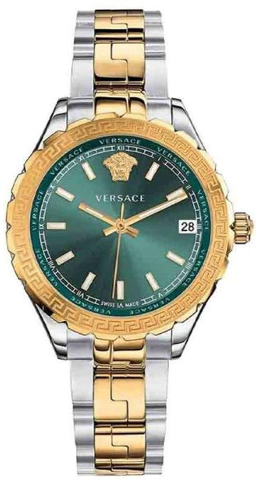  Shop Authentic Versace Hellenyium Green Dial Two Tone Steel Strap Watch for Women - V12050015 - Luxxuri