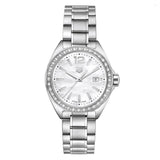  Shop Authentic Tag Heuer Formula 1 Diamonds Mother of Pearl White Dial Silver Steel Strap Watch for Women - WBJ141A.BA0664 - Luxxuri