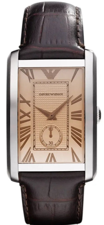 Shop Authentic Emporio Armani Classic Brown Dial Brown Leather Strap Watch For Men - AR1605 - Luxxuri
