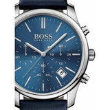  Shop Authentic Hugo Boss Time One Blue Dial Black Leather Strap Watch for Men - 1513431 - Luxxuri