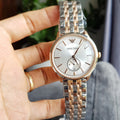  Shop Authentic Emporio Armani Classic Silver Dial Two Tone Steel Strap Watch For Men - AR1839 - Luxxuri