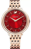  Shop Authentic Swarovski Crystalline Chic Red Dial Rose Gold Steel Strap Watch for Women - 5547608 - Luxxuri