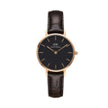  Shop Authentic Daniel Wellington Classic Petite York Black Dial Brown Leather Strap Watch For Women - DW00100226 - Luxxuri