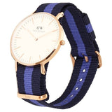  Shop Authentic Daniel Wellington Classic Swansea White Dial Two Tone Nylon Strap Watch For Women - 0504DW - Luxxuri