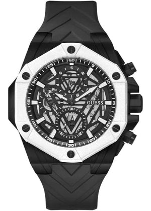  Shop Authentic Guess Formula Chronograph Black Dial Black Silicone Strap Watch For Men - GW0579G1 - Luxxuri