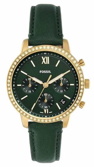  Shop Authentic Fossil Neutra Chronograph Green Dial Green Leather Strap Watch for Women - ES5239 - Luxxuri