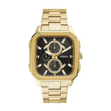  Shop Authentic Fossil Inscription Multifunction Black Dial Gold Steel Strap Watch for Men - BQ2656 - Luxxuri