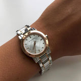  Shop Authentic Burberry The City Silver Dial Two Tone Steel Strap Watch for Women - BU9214 - Luxxuri