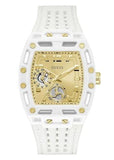  Shop Authentic Guess Phoenix Analog Gold Dial White Silicone Strap Watch For Men - GW0499G5 - Luxxuri