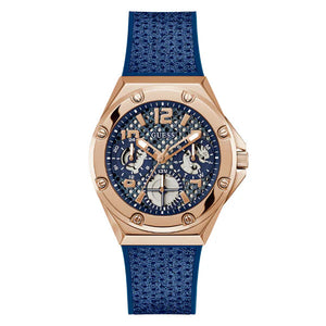  Shop Authentic Guess Asteria Multifunction Blue Dial Blue Rubber Strap Watch For Women - GW0620L3 - Luxxuri