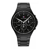  Shop Authentic Tommy Hilfiger Justin Chronograph Black Dial Black Steel Strap Watch For Men - 1792055 - Luxxuri