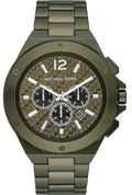  Shop Authentic Michael Kors Lennox Chronograph Green Dial Green Steel Strap Watch For Men - MK9103 - Luxxuri
