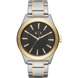  Shop Authentic Armani Exchange Nico Analog Black Dial Two Tone Steel Strap Watch For Men - AX2336 - Luxxuri