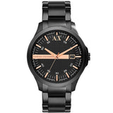  Shop Authentic Armani Exchange Hampton Chronograph Black Dial Black Steel Strap Watch For Men - AX2150 - Luxxuri