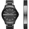  Shop Authentic Armani Exchange Hampton Black Dial Black Steel Strap Watch For Men - AX7101 - Luxxuri