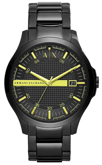  Shop Authentic Armani Exchange Hampton Black Dial Black Steel Strap Watch For Men - AX2407 - Luxxuri