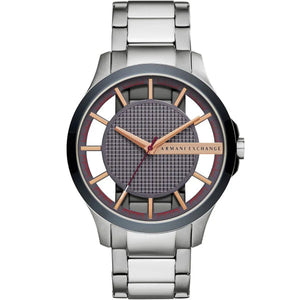  Shop Authentic Armani Exchange Hampton Chronograph Grey Dial Silver Steel Strap Watch For Men - AX2405 - Luxxuri
