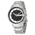  Shop Authentic Armani Exchange Hampton Chronograph Black Dial Silver Steel Strap Watch For Men - AX2179 - Luxxuri