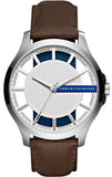  Shop Authentic Armani Exchange Hampton Chronograph White Dial Brown Leather Strap Watch For Men - AX2187 - Luxxuri