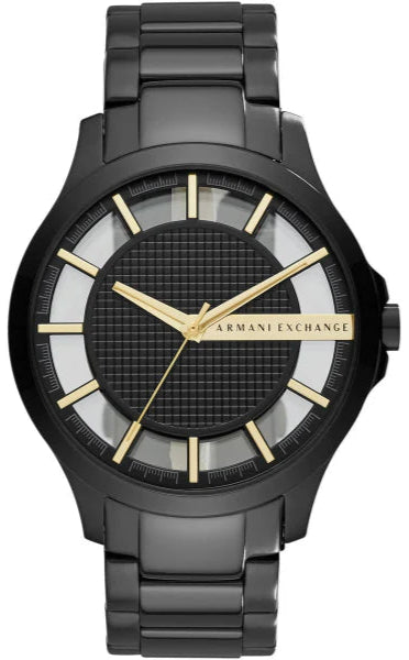  Shop Authentic Armani Exchange Hampton Chronograph Black Dial Black Steel Strap Watch For Men - AX2192 - Luxxuri
