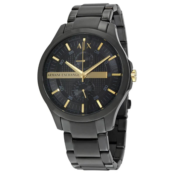  Shop Authentic Armani Exchange Hampton Chronograph Black Dial Black Steel Strap Watch For Men - AX2121 - Luxxuri