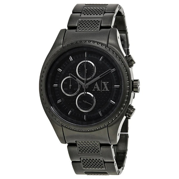  Shop Authentic Armani Exchange Chronograph Black Dial Black Steel Strap Watch For Men - AX1605 - Luxxuri