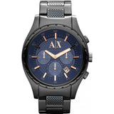  Shop Authentic Armani Exchange Chronograph Blue Dial Grey Steel Strap Watch For Men - AX1166 - Luxxuri