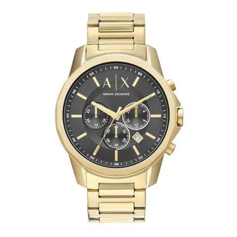  Shop Authentic Armani Exchange Banks Chronograph Black Dial Gold Steel Strap Watch For Men - AX1721 - Luxxuri