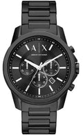  Shop Authentic Armani Exchange Banks Chronograph Black Dial Black Steel Strap Watch For Men - AX1722 - Luxxuri