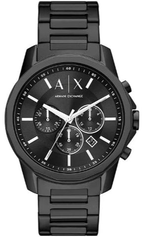  Shop Authentic Armani Exchange Banks Chronograph Black Dial Black Steel Strap Watch For Men - AX1722 - Luxxuri