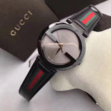  Shop Authentic Gucci Interlocking G XL Black Dial Red & Green Leather Strap Watch For Men - YA133206 - Luxxuri