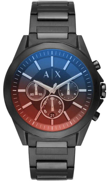  Shop Authentic Armani Exchange Drexler Chronograph Black Dial Black Steel Strap Watch For Men - AX2615 - Luxxuri