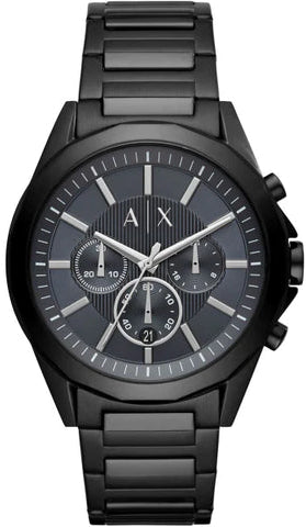  Shop Authentic Armani Exchange Drexler Chronograph Black Dial Black Steel Strap Watch For Men - AX2639 - Luxxuri
