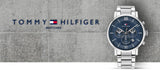  Shop Authentic Tommy Hilfiger Evan Chronograph Blue Dial Silver Steel Strap Watch For Men - 1710409 - Luxxuri
